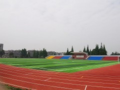 中學(xué)塑膠跑道施工案例